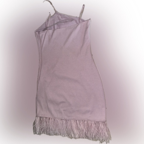 New SAYLOR Ainsley halter Feather Trim Mini Dress size S - Picture 8 of 9